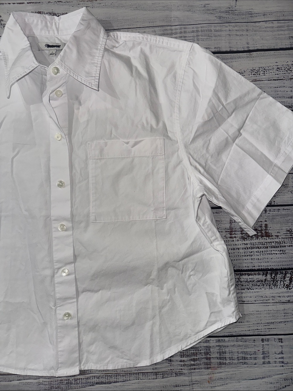 Madewell Straight hem short sleeve shirt Sz. S - Picture 7 of 7